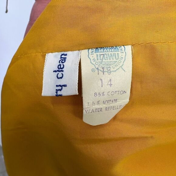 Bill Atkinson Glen of Michigan Women’s Orange Yellow  Button Mod A-line Coat - Picture 4 of 15